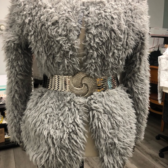 🌟Vintage Metal Belt Silver Snake Fish Scale Disco Elastic Stretch floral buckle🌟 - Picture 14 of 14